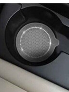 Car Cup Holder Coaster Rhinestone Grey 4 pcs Brand New in Box